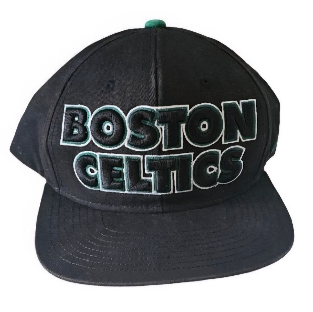 Adidas Boston Celtics Youth Snapback Hat NBA Black Green Adjustable Cap
